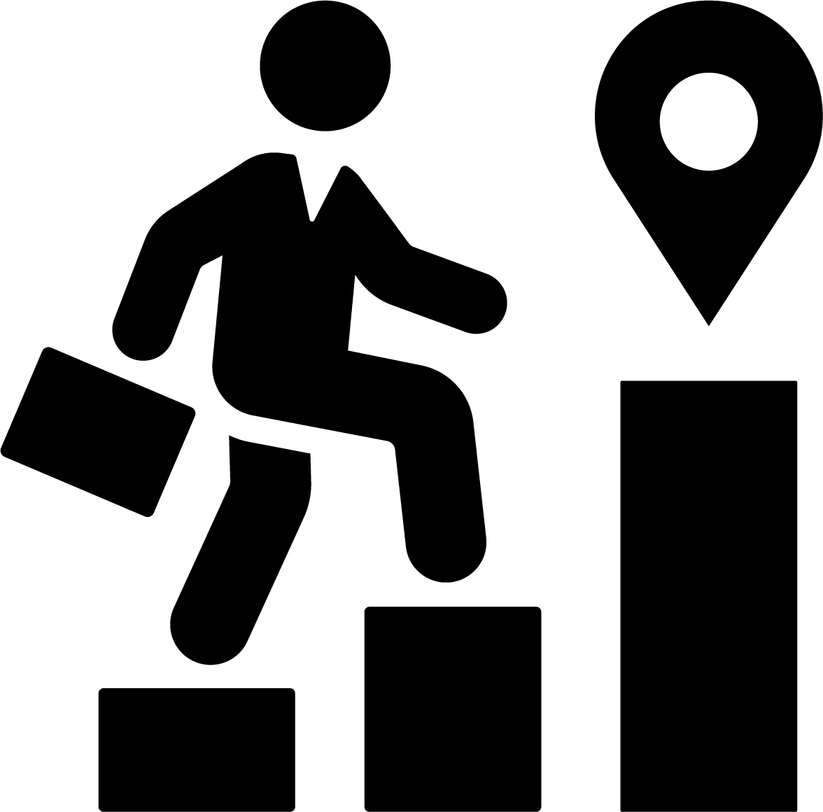 階段を登るアイコン